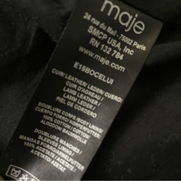 Maje fitted leather jacket - Picture 5 of 7